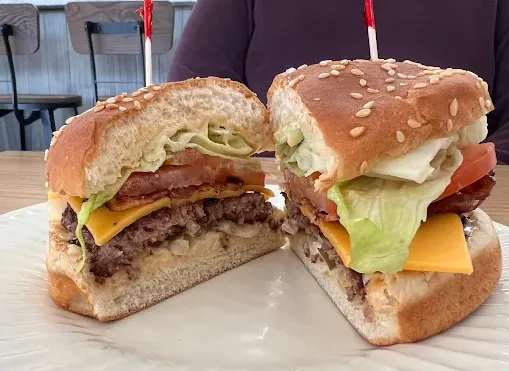 Delicious cheese burger in Calgary, AB